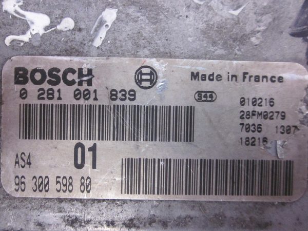 ECU BOSCH PSA 0281001839 / 9630059880