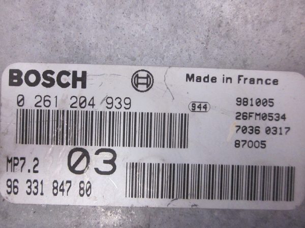 ECU BOSCH PSA 0261204939 / 9633184780 IMMO OFF