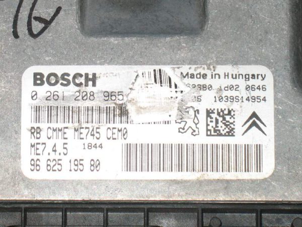 ECU BOSCH PEUGEOT 0261208965 / 9662519580