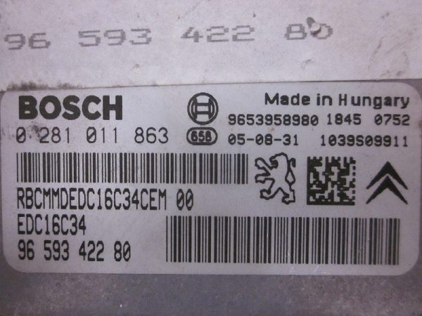 ECU BOSCH PSA 0281011863 / 9659342280