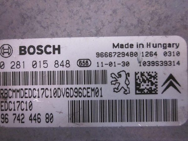 ECU BOSCH PEUGEOT 0281015848 / 9674244680