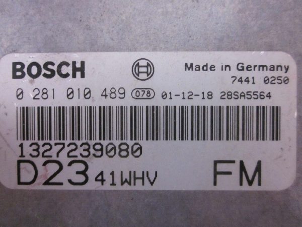 ECU BOSCH PSA FIAT 0281010489 / 1327239080 / D2341WHV