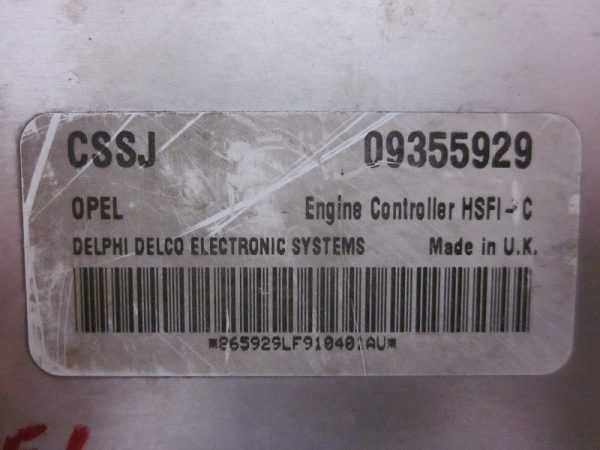 ECU HSFI-C DELPHI DELCO OPEL CSSJ / 09355929