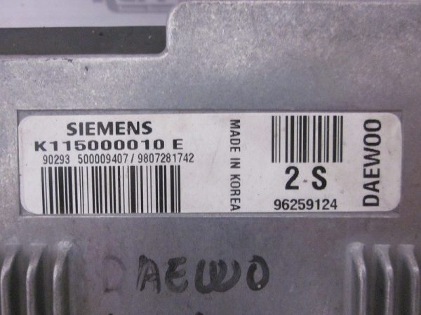 ECU SIEMENS DAEWOO K115000010 E / 96259124