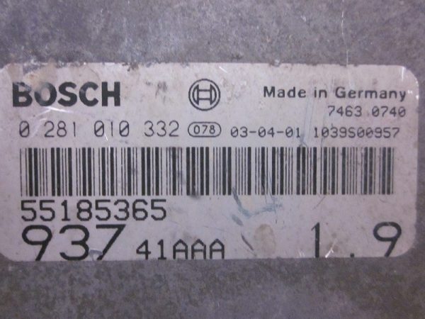 ECU BOSCH ALFA ROMEO 0281010332 / 55185365 / 93741AAA