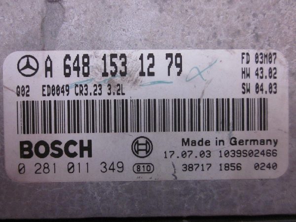 ECU BOSCH MERCEDES 0281011349 / A6481531279