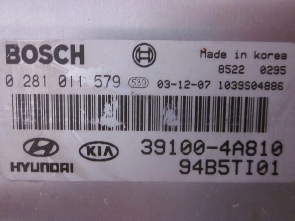 ECU BOSCH HYUNDAI KIA 0281011579 / 39100-4A810 / 94B5TI01