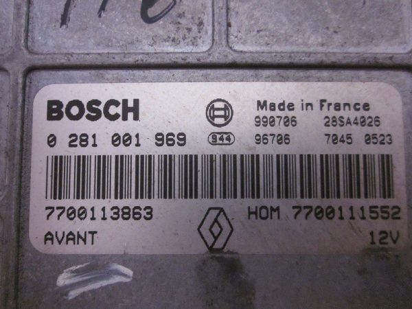 ECU BOSCH RENAULT 0281001969 / 7700113863