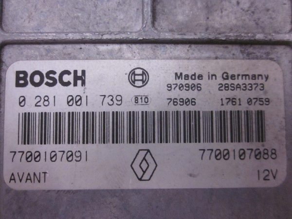 ECU BOSCH RENAULT 0281001739 / 7700107091