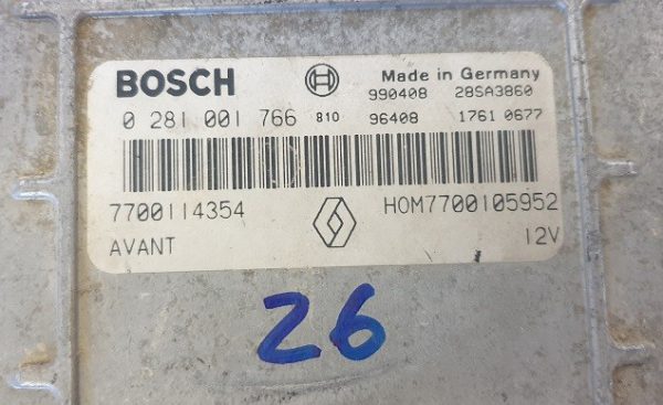 ECU BOSCH RENAULT 0281001766 / 7700114354