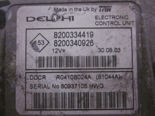 ECU DELPHI RENAULT 8200334419 / R0410B024A