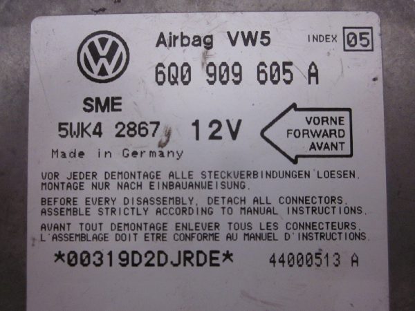 UNIDAD AIRBAG SIEMENS VW 5WK4 2867 / 6Q0909605A
