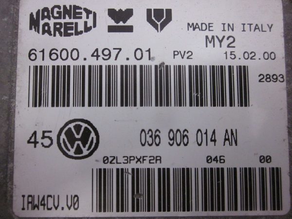 ECU MAGNETI MARELLI VOLKSWAGEN 6160049701 / 036906014AN