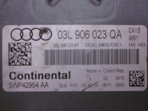 ECU CONTINENTAL AUDI 5WP42954 AA / 03L906023QA