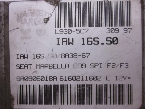 ECU MAGNETI MARELLI SEAT IAW 165.50 IMMO OFF