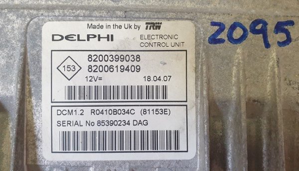 ECU DELPHI RENAULT 8200399038 / R0410B034C