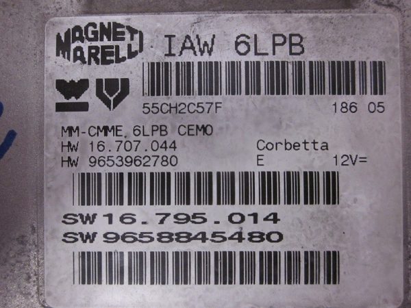 ECU MAGNETI MARELLI PSA IAW6LPB / HW9653962780