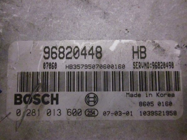 ECU BOSCH CHEVROLET 0281013600 / 96820448 HB