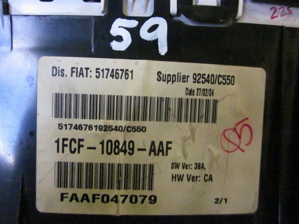 CUADRO INSTRUMENTOS FIAT 1FCF-10849-AAF / FAAF047079