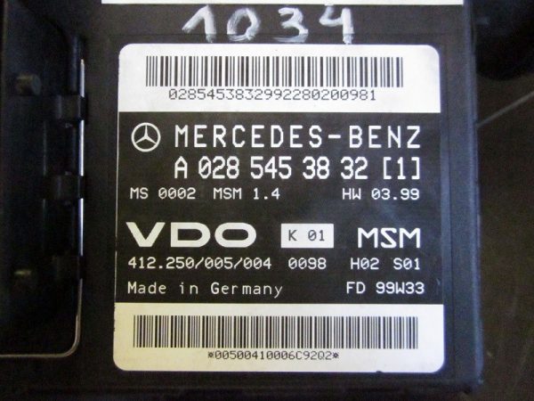 ECU VDO MERCEDES A0285453832 / 412.250/005/004