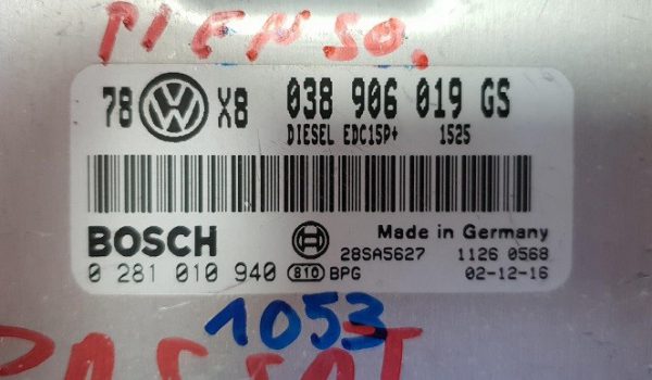 ECU BOSCH VOLKSWAGEN 0281010940 / 038906019GS