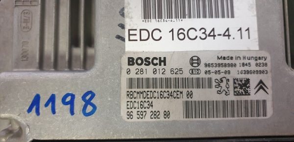 ECU BOSCH PEUGEOT 0281012625 / 9659728280