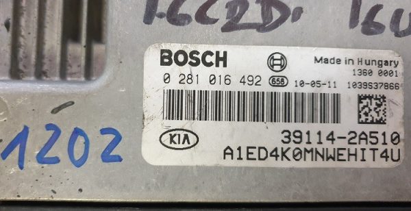 ECU BOSCH KIA 0281016492 / 39114-2A510