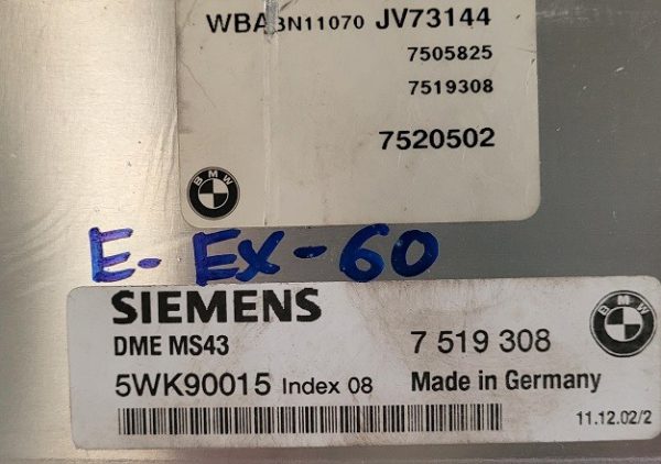 ECU SIEMENS BMW 5WK90015 / DME MS43 / 7519308