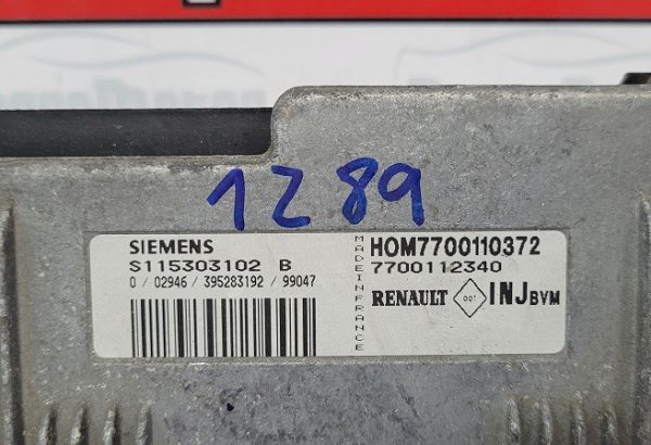 ECU SIEMENS RENAULT S115303102B / HOM7700110372/ 7700112340