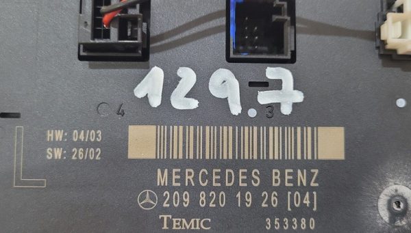 UNIDAD CONFORT TEMIC MERCEDES 2098201926 (04) / 353380 / HW 04/03 / SW 26/02